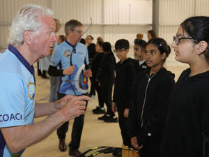 Supporting image for story: Pupils take aim with Olympians at grand opening of Shropshire archery facility