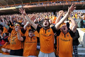 Wolves fans cheer for Martyn Matthews