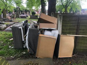 Supporting image for story: 'Disgusting!' Fury as pile of rubbish fly-tipped at Sandwell cemetery