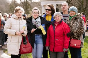 Tanya Golovatyuk and her family including her mother Luyda Levchenko who lives in Kiev but was on holiday in Shrewsbury when Russia invaded