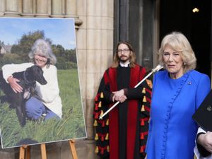 Supporting image for story: Queen joins Rivals stars to celebrate ‘champagne soul’ Dame Jilly Cooper