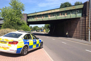 The scene on the A449
