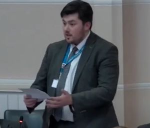 Cllr Ryan Priest speaking at the Dudley Council budget meeting. Picture You Tube/ Dudley MBC free for LDRS use