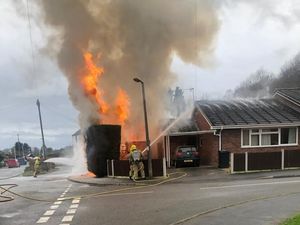 Supporting image for story: Dramatic video emerges of Oswestry bungalow fire