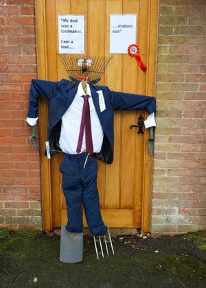 The scarecrow inspired by Sir Keir Starmer