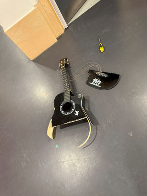 Musical equipment was also among the items damaged