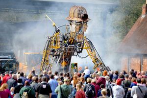 The Man Engine brought out the crowds to Ironbridge