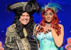 Jimmy Osmond and Meera Syal in costume for this year’s Birmingham Hippodrome pantomime, Peter Pan, opening on December 18