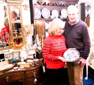 Peter and Lynne Davies are closing White Lion Antiques in Ellesmere after more than half a century. Picture: David Atkinson
