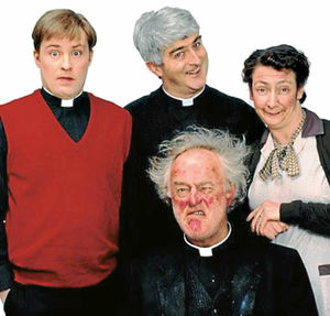 Ardal, left as Father Dougal in Father Ted