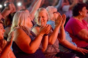 The crowd in the Big Top for Abba