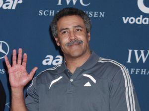 Daley Thompson pictured waving
