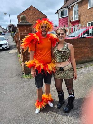 Lee Walker, Ethan Hill, Fern and Jme Eglington have hosted their own LGBTQ Pride parade in their Coseley street 