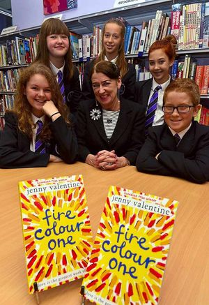 Madeley Academy reviewers with head Lady Maria Satchwell