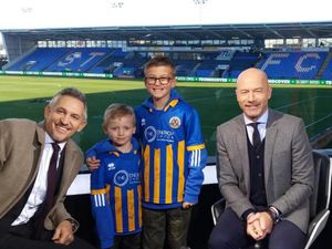 Supporting image for story: Match of the Day crew make Dougie's day at Shrews FA Cup clash