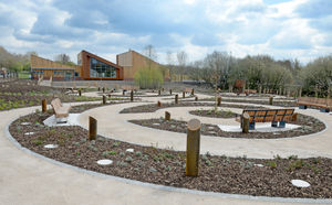 The memorial garden at the newly-completed Cannock Chase Crematorium in Heath Hayes