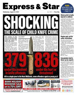 The front page of today's Express & Star