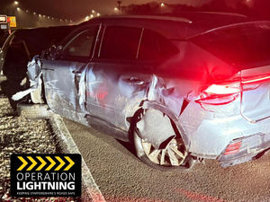 Luckily, no-one was injured despite the heavy damage to the vehicle