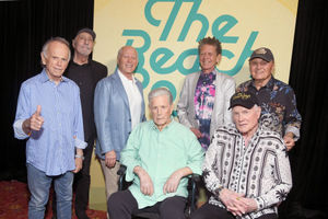 LOS ANGELES, CALIFORNIA - MAY 21: (L-R) Al Jardine, David Marks, Frank Marshall, Brian Wilson, Blondie Chaplin, Mike Love and Bruce Johnston attend the world premiere of Disney+ documentary "The Beach Boys" at the TCL Chinese Theatre in Hollywood, California on May 21, 2024. (Photo by Alberto E. Rodriguez/Getty Images for Disney)