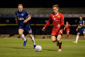 Connor Ronan in action against Southend