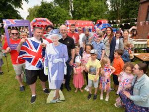 Enjoying Queen's Jubilee Party, at St Joseph's Church, Darlaston, including (front left) Father Craig Fullard..