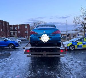 The recovered vehicle going back to its owner