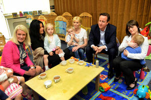 David Cameron visits Stepping Stone nursery in Heath Hayes