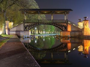 The rebuilt Pont Napoleon - a 21st century right of a 20th century world war wrong