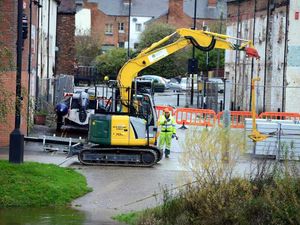 Supporting image for story: Shrewsbury flood barriers coming down