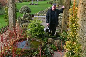  John Massey in John's Garden which has featured on television and will be open for charity every Saturday from the first one in February. 
