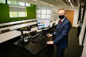 Matt Aldridge in one of the classroom spaces