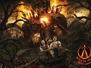 Supporting image for story: Alton Towers’ new Wicker Man ride will ‘fuse wood and fire’ – and people have questions