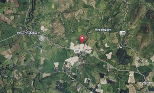 Plans for a slurry lagoon at a field near Churchstoke are being overwhelmingly opposed by locals. From UK Grid Reference
