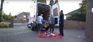 It took at least seven trips to empty the van