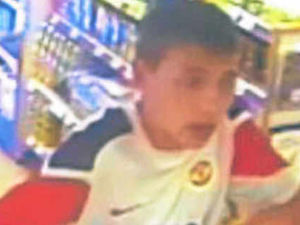 Supporting image for story: CCTV clip of suspect in attack at Telford garage