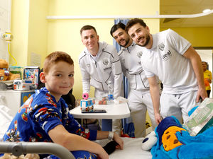 Supporting image for story: Baggies team pay special visit to young patients at Christmas