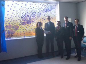 Supporting image for story: Forget-me-not art at Telford hospital a permanent tribute to organ donors