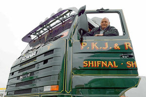 Paul Lloyd, from Shifnal, with his Scania 143