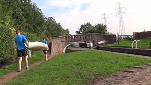 As part of his challenge Will kayaked