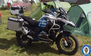 The BMW motorbike was taken from outside Russell's Hall Hospital. Photo: West Midlands Police