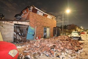 The building on Napier Road, Wolverhampton suffered a partial collapse