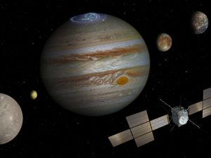 Supporting image for story: Juice spacecraft to pass over Earth in ‘world first’ fly-by
