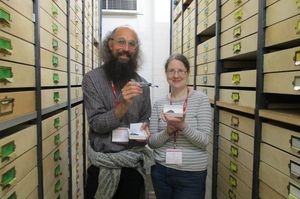 Dr Joe Botting and Dr Lucy Muir of the Heart of Wales Geopark will be leading the fossil event