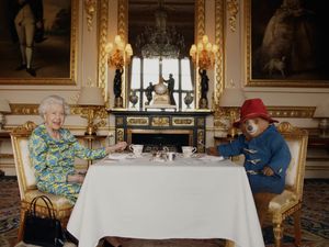 Supporting image for story: ‘Thank you, ma’am’ – Paddington bear having tea with the late Queen given Bafta