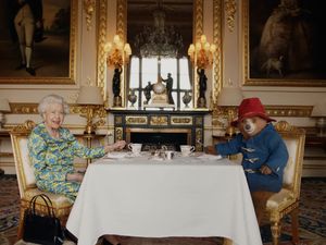 Supporting image for story: ‘Thank you, ma’am’ – Paddington bear having tea with the late Queen given Bafta