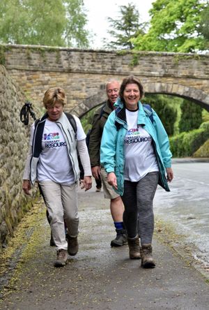 Julia Baron on a charity walk