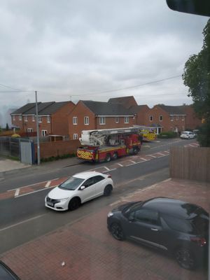 Fire in Wharf Mews, Netherton, Dudley. Photo: Kerrie Jones