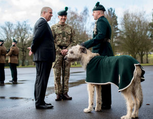 The Duke of York during his visit to Clive Barracks, Tern Hill