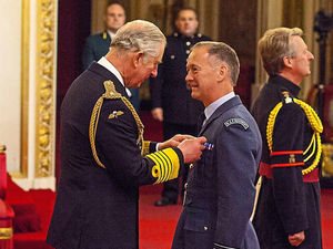 Supporting image for story: RAF officer from Shropshire talks of terrorist challenge as he collects his OBE