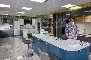 Lovepreet Singh works at Elegant kitchens and bedrooms shop in Small Heath, Birmingham.